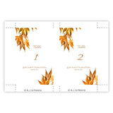 Fall Leaves Table Number Template