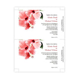 Pink Hibiscus Flower Wedding Invitation