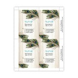 Peacock Feathers on Wood Wedding RSVP Card Template