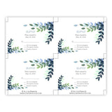 Graceful Variegated Leaves Wedding RSVP Card Template