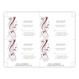 Burgundy Swirls RSVP Card Template