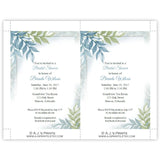 Steel Blue and Green Vines Bridal Shower Template