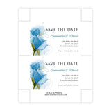 Blue Roses Save the Date Postcard Template