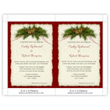 Pine Bough Christmas Wedding Invitation