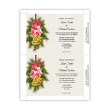 Pink Poinsettia Christmas Wedding Invitation