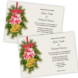 Pink Poinsettia Christmas Wedding Invitation
