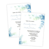 Elegant Variegated Leaves Wedding Invitation Template