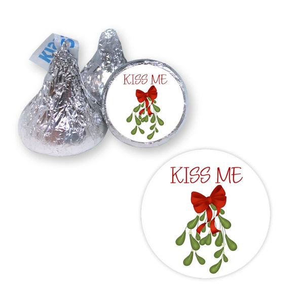 Mistletoe Kiss Me - Hershey's Kiss Stickers
