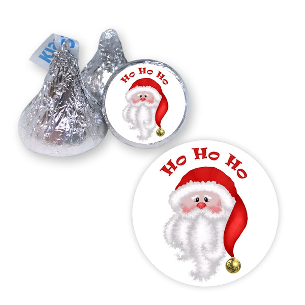 Santa Ho Ho Ho - Hershey's Kiss Stickers