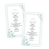 Brittany Design Wedding Menu Card Template