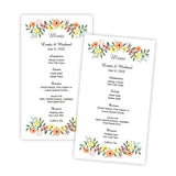 Country Flowers Menu Card Template