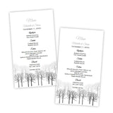 Winter Forest Menu Card Template