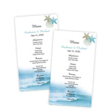 Ocean Waves Menu Card Template
