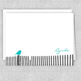 Bird on a Fence Personalized Note Card