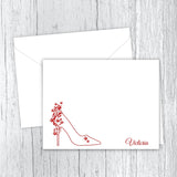 Fancy High Heels Personalized Note Card
