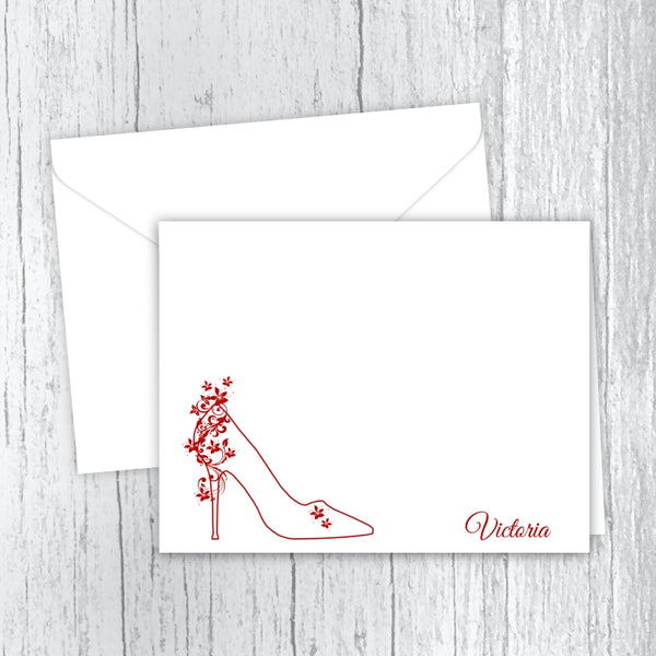Fancy High Heels Personalized Note Card