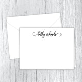 Script Font Personalized Note Card