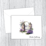 Stone Garden Gate Personalized Note Cards