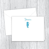 Seahorse Personalized Note Cards