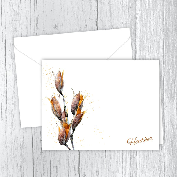 Seed Pods - Personalized Printed Note Cards