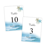 Ocean Waves Table Number Template