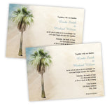 Palm on a Sandy Beach Wedding Invitation Template