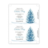 Blue Christmas Tree Invitation Template