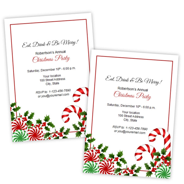 Christmas Candy Party Invitation