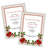Holly Christmas Party Invitation