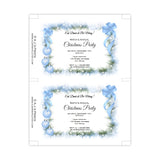 Frosty Blue Christmas Invitation Template