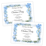Frosty Blue Christmas Invitation Template