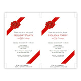 Gift Bow Christmas Party Invitation