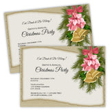 Gold Bells Christmas Party Invitation