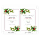 Holiday Holly Christmas Party Invitation