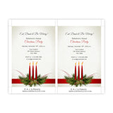 Red Candles Christmas Party Invitation