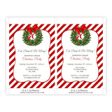 Holiday Wreath Christmas Party Invitation
