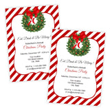 Holiday Wreath Christmas Party Invitation