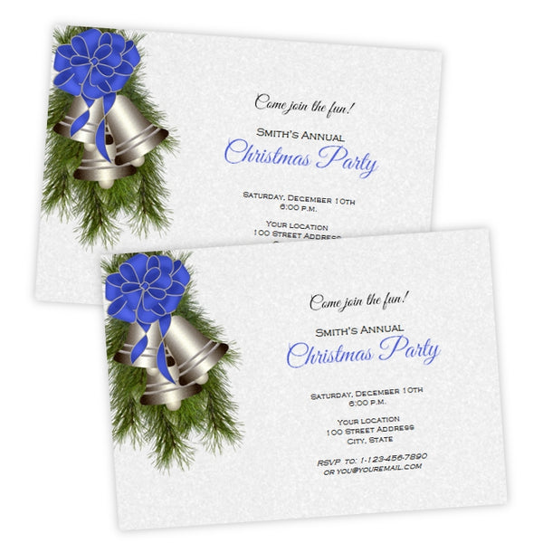 Silver Bells Christmas Party Invitation