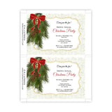 Christmas Party Invitation - Pine Swag