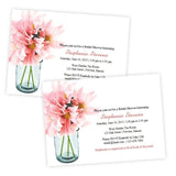 Pink Daisies Mason Jar Bridal Shower Template