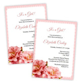 Roses Baby Girl Shower Invitation