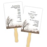 Country Wagon Wheels Wedding Program Fan Template
