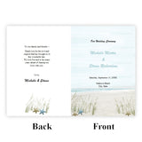 Summer Fun Beach Folded Wedding Program Template