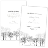 Winter Forest Folded Program Template