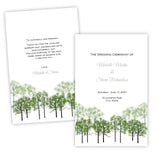 Summer Forest Folded Wedding Program Template