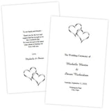 Intertwined Hearts Folded Wedding Program Template