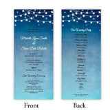 Lights at Night Tea Length Wedding Program