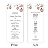 Peach Lanterns Tea Length Wedding Program