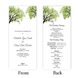 Spring Trees 2 Tea Length Wedding Program Template