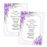 Purple Daisies Bridal Shower Invitation Template